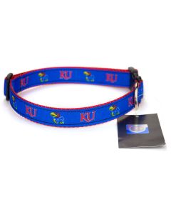 Kansas Jayhawks Ribbon Dog Collar 