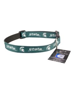 Michigan State Spartans Ribbon Dog Collar