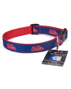 Mississippi Rebels Ribbon Dog Collar