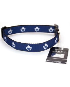 Toronto Maple Leafs Ribbon Dog Collar 