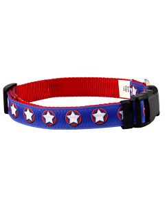 Deluxe American Star Ribbon Dog Collar