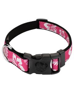 Deluxe Pink Hawaiian Ribbon Dog Collar