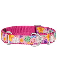 May Flowers Ribbon Martingale Dog Collar