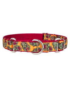 Sugar Skulls Ribbon Martingale Dog Collar