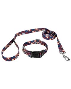 Deluxe Spirit of '76 Dog Collar and Leash