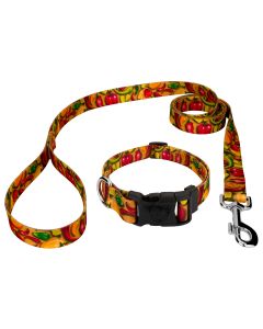 Deluxe Scorching Peppers Dog Collar and Leash Limited Edition