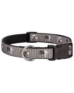 Deluxe English Bulldog Tough Guy Ribbon Dog Collar