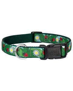 Deluxe Ladybugs Picnic Ribbon Dog Collar