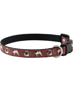 Deluxe Pug Ribbon Dog Collar Closeout