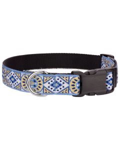 Deluxe Silver & Gold Diamonds Ribbon Dog Collar