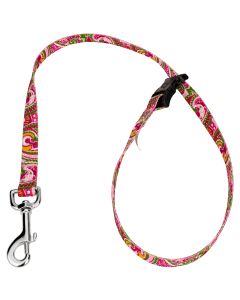 5/8 Inch Pink Paisley Grooming Loop with Quick Release Buckle