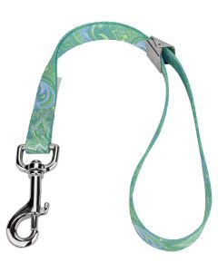 5/8 Inch Green Paisley Spring Loaded Grooming Loop