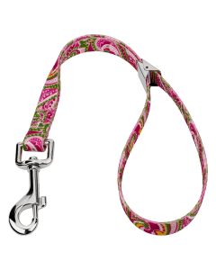 5/8 Inch Pink Paisley Spring Loaded Grooming Loop