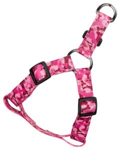 Pink Bone Camo Reflective Step-In Dog Harness