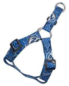 Blue Paisley Step-In Dog Harness