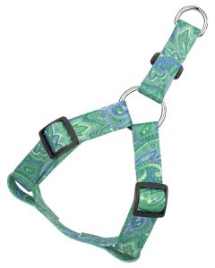 Green Paisley Step-In Dog Harness