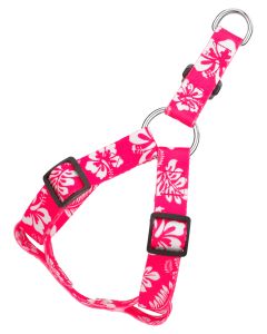 Pink Hawaiian Step-In Dog Harness