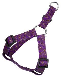 Purple Paisley Step-In Dog Harness