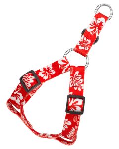 Red Hawaiian Step-In Dog Harness