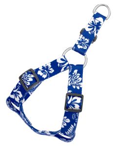 Royal Blue Hawaiian Step-In Dog Harness