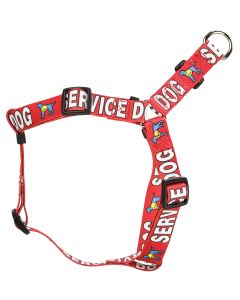 Red Service Step-In Dog Harness