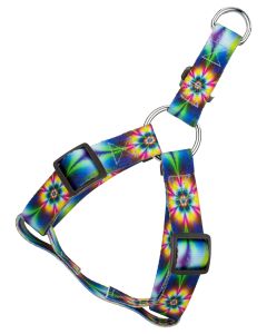 Tie Dye Flowers Step-In Dog Harness