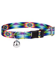 Tie Dye Flowers Cat Collar