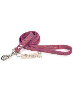 Omni Pet® Pink Paisley Leather Dog Leash