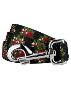 Black Candy Cane Dog Leash