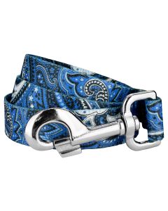 Blue Paisley Dog Leash