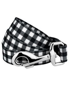 Black & White Buffalo Plaid Dog Leash