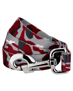 Crimson and White Camo Dog Leash