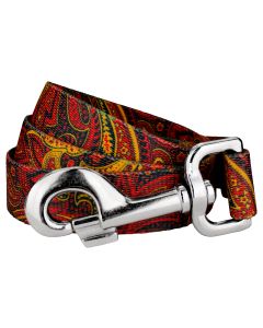 Fire Paisley Dog Leash