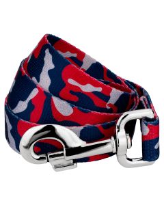 Navy Blue and Red Camo Dog Leash