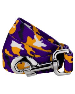 Purple and Gold Camo Dog Leash