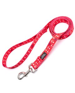 Red Anchors Away Dog Leash
