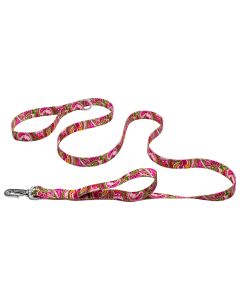 Pink Paisley Deluxe Reflective Dog Leash