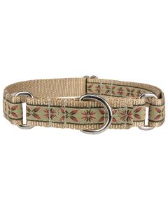 Antique Flowers Woven Ribbon Martingale Dog Collar Limited Edition