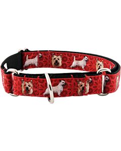 Cairn Terrier Ribbon Martingale Dog Collar Limited Edition