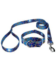 Kaleido Christmas Martingale Dog Collar and Leash Limited Edition