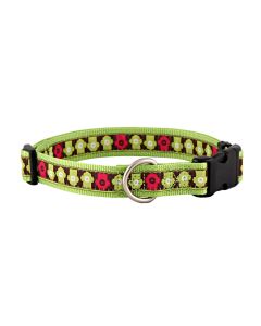 Chic Hydrants Jacquard Ribbon Dog Collar Closeout