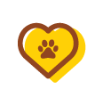 heart with a paw symbol